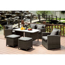 NASHIRA Gray 6 Pc. Patio Sofa Set - Star USA Furniture Inc