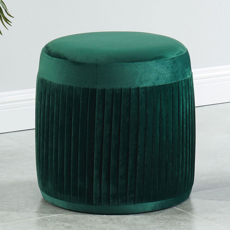 Revel Green Round Ottoman - Star USA Furniture Inc