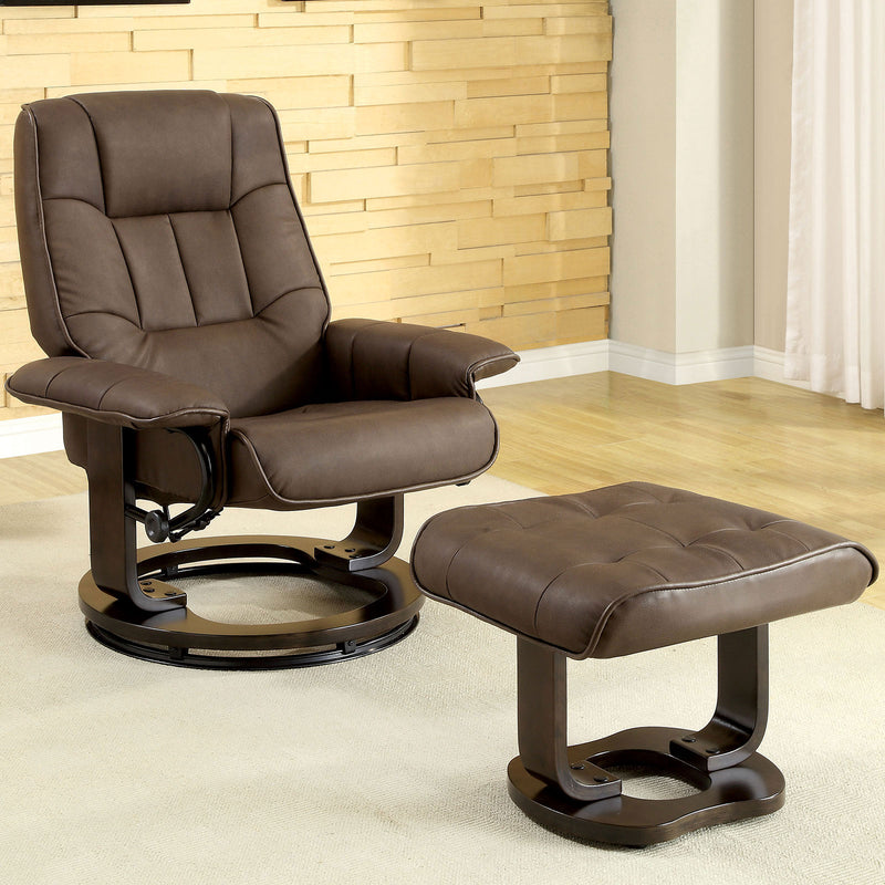 Cheste Brown Lounger w/ Ottoman