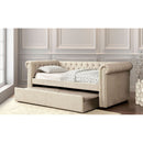 LEANNA Beige Twin Daybed w/ Trundle, Beige - Star USA Furniture Inc