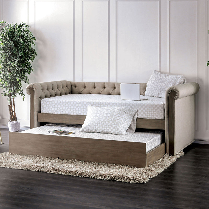 Jenna Beige/Rustic Natural Tone Daybed