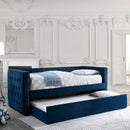 Susanna Navy Daybed w/ Trundle, Navy - Star USA Furniture Inc