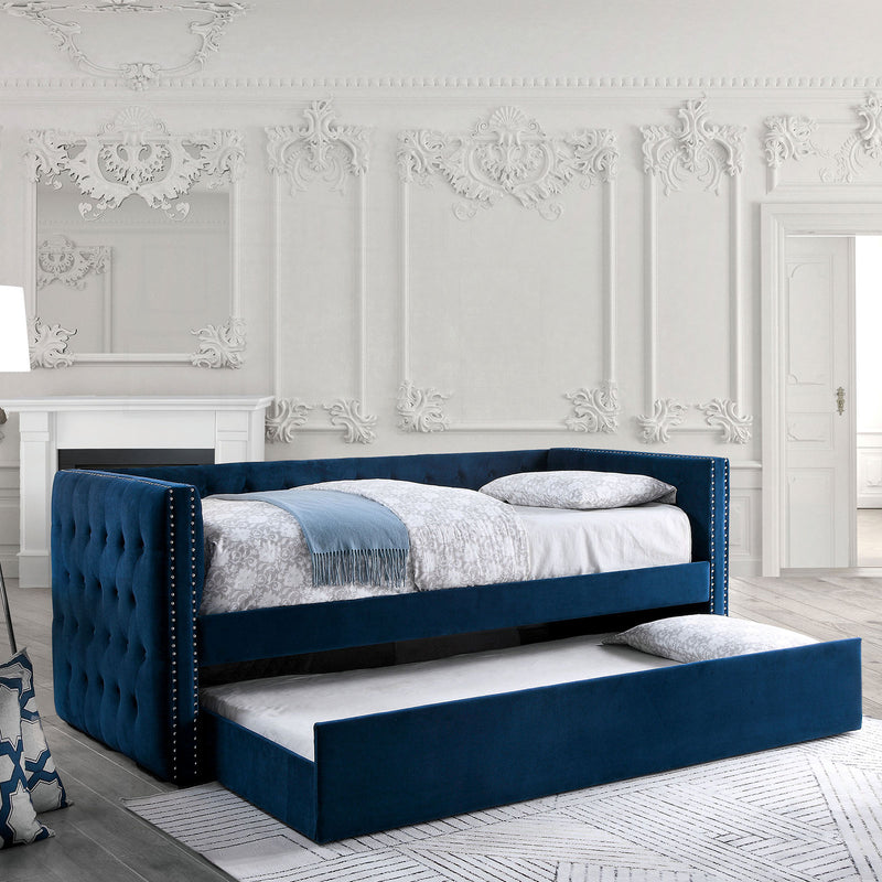Susanna Navy Daybed w/ Trundle, Navy