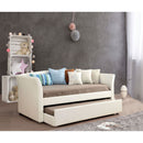 DELMAR White/Espresso Daybed w/ Trundle, White - Star USA Furniture Inc