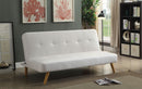 Mulliner White/Natural Futon Sofa, White - Star USA Furniture Inc