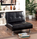 BULLE Black Chair w/ Side Pockets On Both Sides w/ Black - Star USA Furniture Inc