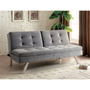 VALIER Light Gray Split-Back Futon Sofa, Gray - Star USA Furniture Inc