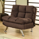 Cocoa Beach Brown/Chrome Elephant Skin Microfiber Chair - Star USA Furniture Inc