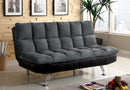 Tigray Gray/Chrome Elephant Skin Microfiber Futon Sofa - Star USA Furniture Inc