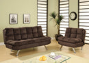 Cocoa Beach Brown Futon Sofa + Chairs - Star USA Furniture Inc
