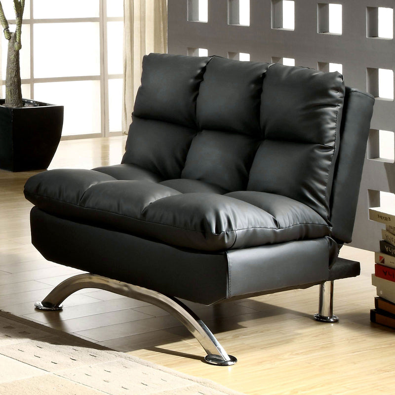 Aristo Black/Chrome Chair, Black
