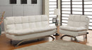 Aristo White Futon Sofa + Chair - Star USA Furniture Inc