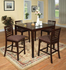 Eaton II Espresso 5 Pc. Counter Ht. Table Set - Star USA Furniture Inc