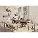 Julia Light Oak 7 Pc. Dining Table Set - Star USA Furniture Inc