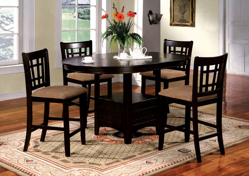 Metropolis Espresso 7 Pc. Counter Ht. Table Set - Star USA Furniture Inc