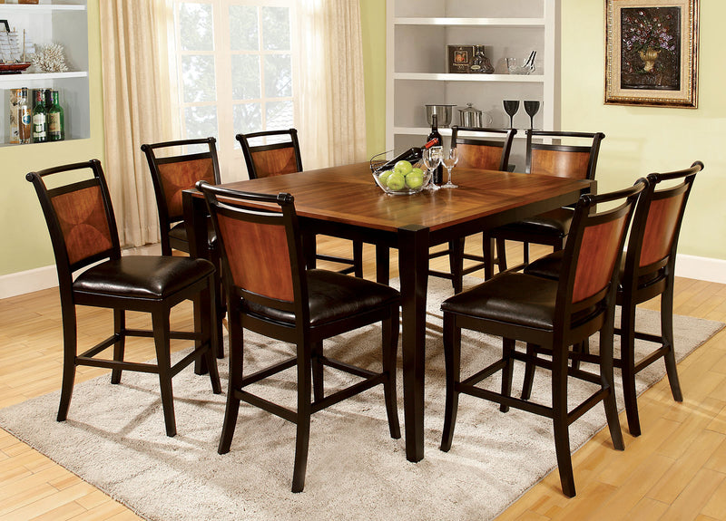 Salida II Espresso/Black Square Counter Ht. Table - Star USA Furniture Inc