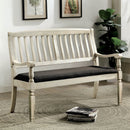 Georgia Antique White/Gray Love Seat Bench - Star USA Furniture Inc