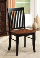 Earlham Antique Oak/Black Side Chair (2/CTN) - Star USA Furniture Inc