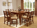 Priscilla II Antique Oak Counter Ht. 9 Pc. Dining Table Set - Star USA Furniture Inc