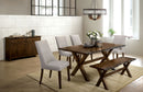 Woodworth Walnut 6 Pc. Dining Table Set w/ Bench - Star USA Furniture Inc