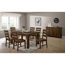 Mccall Walnut 6 Pc. Dining Table Set w/ Bench - Star USA Furniture Inc