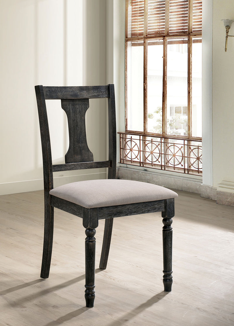 Muriel Weathered Gray Side Chair (2/CTN)