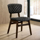 Shayna Black/Light Oak Side Chair W/ Fabric Back (2/ctn) - Star USA Furniture Inc