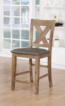 Lana Weathered Natural Tone/Warm Gray Counter Ht. Chair (2/CTN) - Star USA Furniture Inc