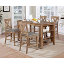 Lana Weathered Natural Tone/Warm Gray Counter Ht. Table - Star USA Furniture Inc