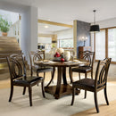 Keukenhof Dark Walnut 5 Pc. Round Dining Table Set - Star USA Furniture Inc