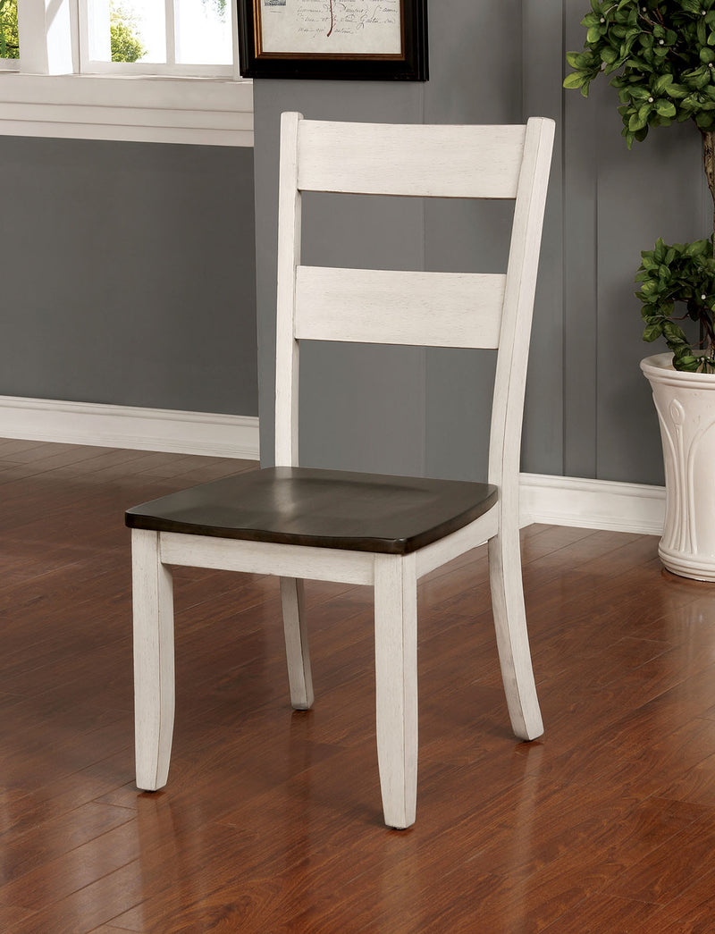 Juniper Antique White/Dark Oak Side Chair (2/CTN)