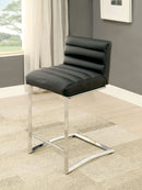 LIVADA II Chrome/Black Counter Ht. Chair, Black (2/CTN) - Star USA Furniture Inc