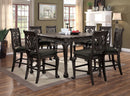 Petersburg Dark Gray 9 Pc. Counter Ht. Dining Table Set - Star USA Furniture Inc