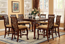 PETERSBURG II Cherry 7 Pc. Counter Ht. Dining Table Set - Star USA Furniture Inc