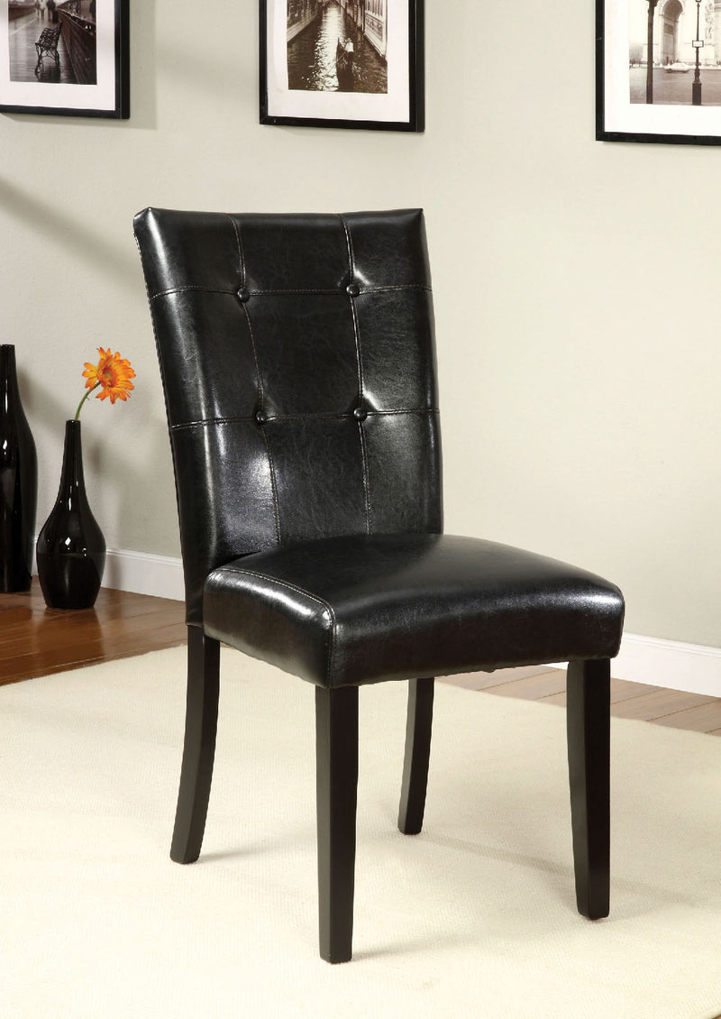 Boulder I Black Leatherette Parson Chair (2/CTN) - Star USA Furniture Inc