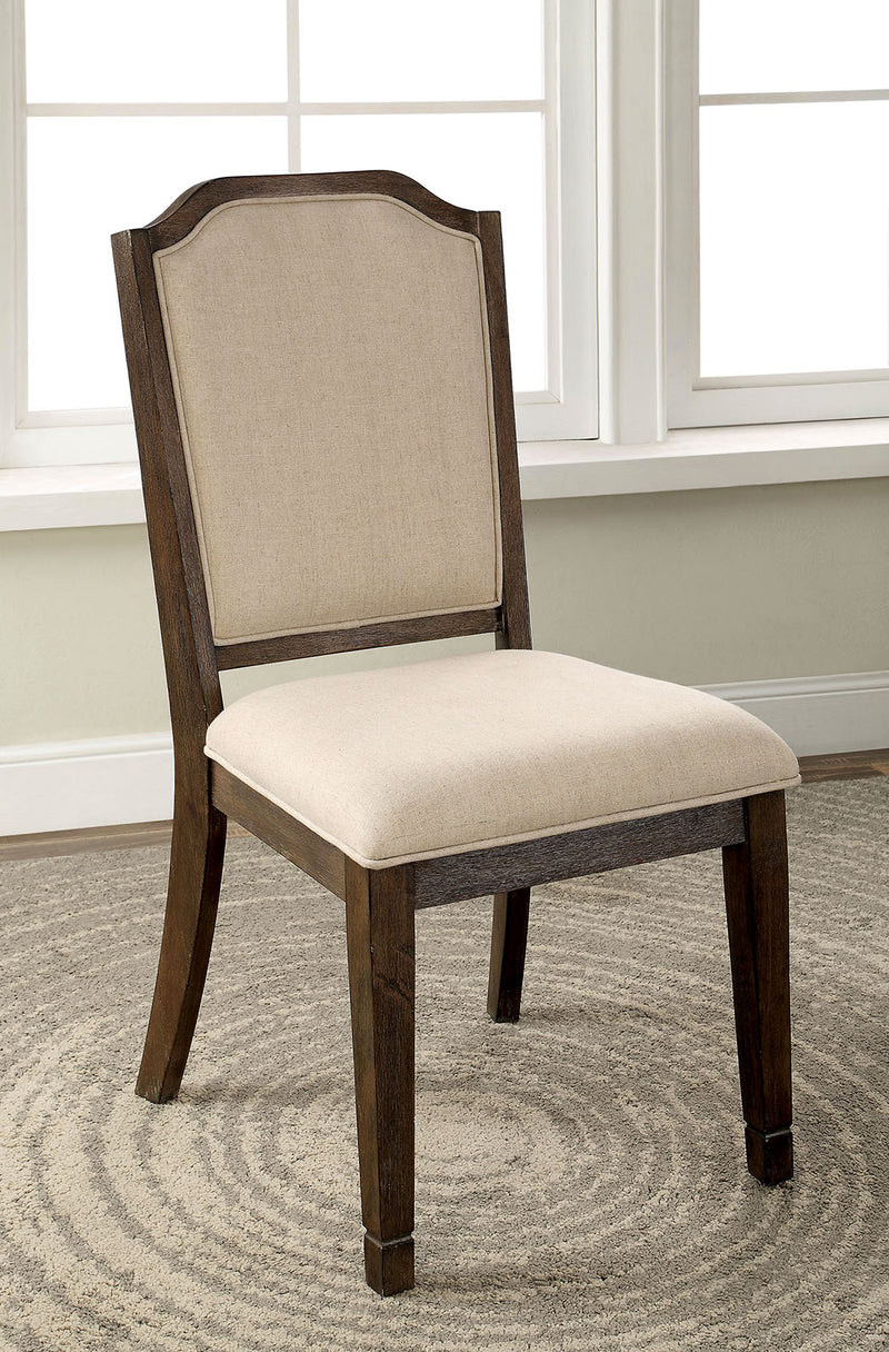 HAYLEE Wire-Brushed Brown Side Chair (2/CTN)