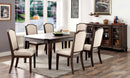 HAYLEE Wire-Brushed Brown Dining Table - Star USA Furniture Inc