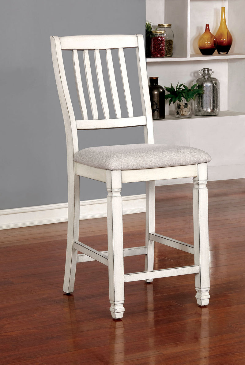 Kaliyah Antique White Counter Ht. Chair (2/CTN)