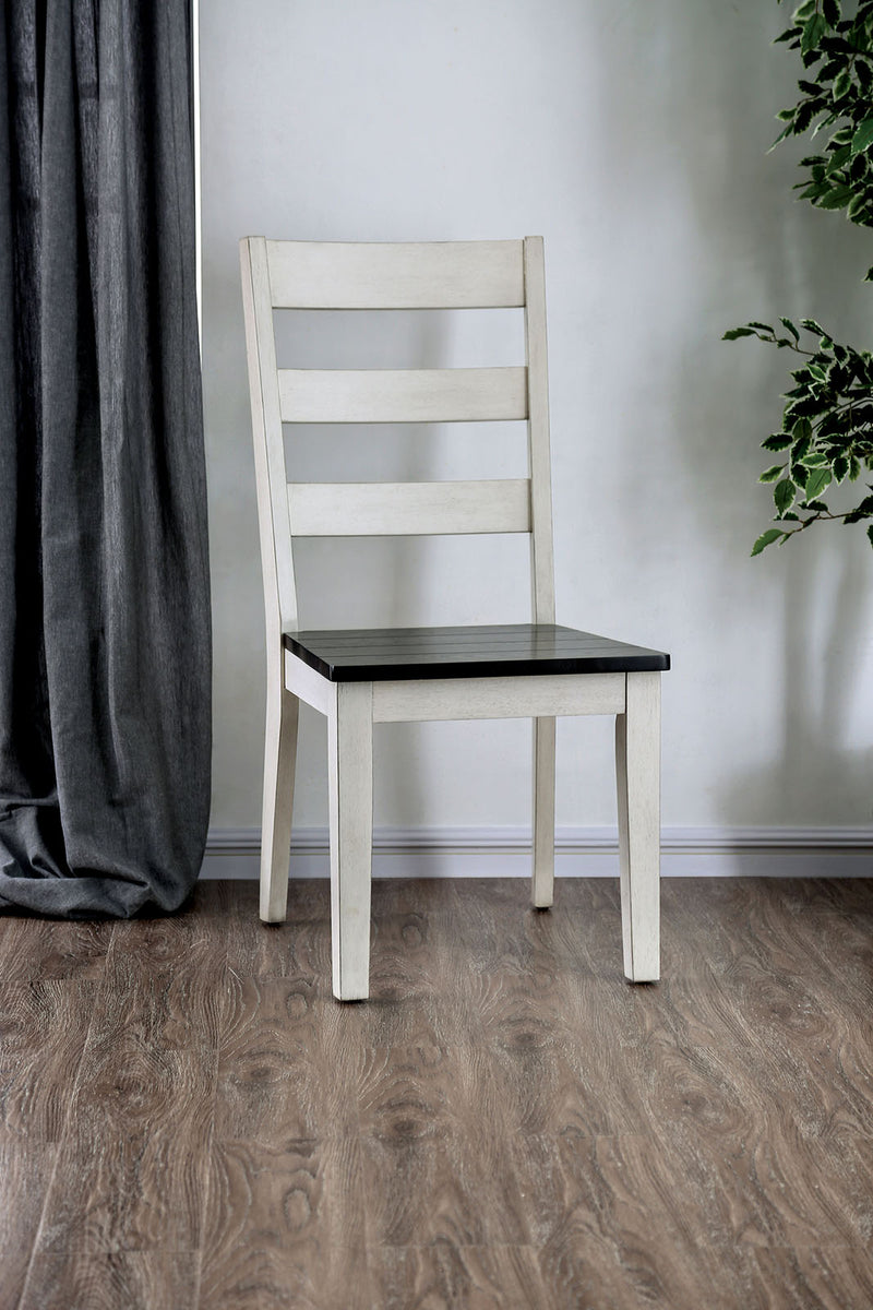 Nekoma Espresso/White Side Chair (2/CTN)