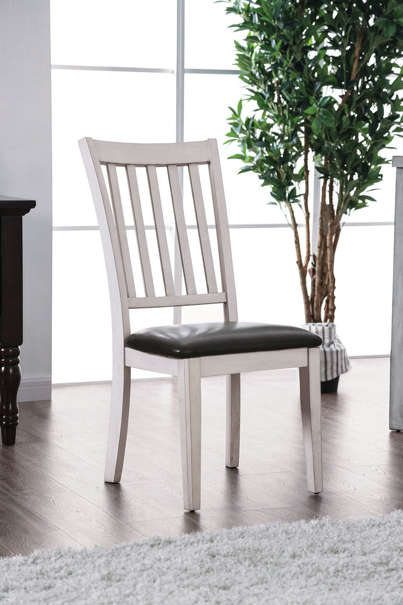 Rae Espresso/White Side Chair (2/CTN)