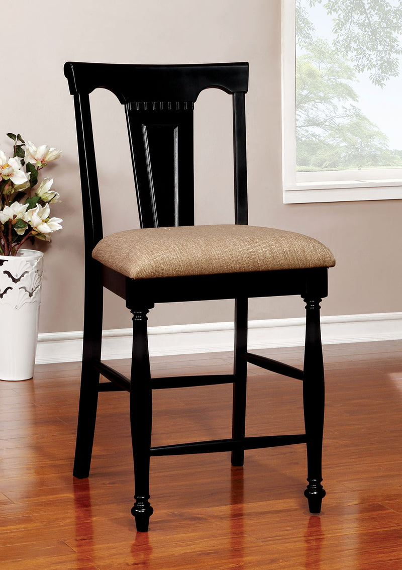 SABRINA Black Ctr Ht. Chair, Cherry & Black (2/CTN)