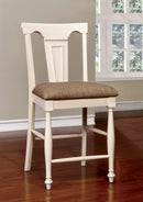 SABRINA Off White/Cherry Ctr.Ht. Chair, Cherry & White (2/CTN) - Star USA Furniture Inc