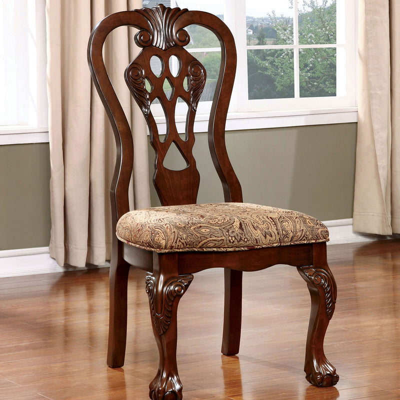 ELANA Brown Cherry Side Chair (2/CTN)