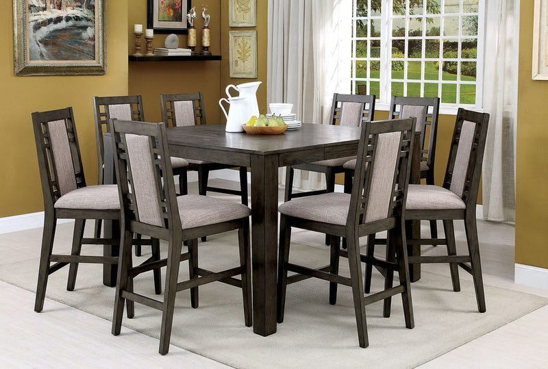 ERIS II Weathered Gray 7 Pc. Counter Ht. Dining Table Set