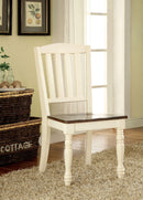 HARRISBURG Vintage White/Dark Oak Side Chair (2/CTN) - Star USA Furniture Inc