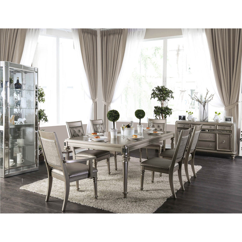 Xandra Champagne 7 Pc. Dining Table Set (2AC+4SC)