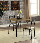 SLINGSBURY Gray/Dark Bronze 3 Pc. 29" Dining Table Set, Gray - Star USA Furniture Inc