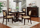 Abergele Brown Cherry Round Dining Table - Star USA Furniture Inc