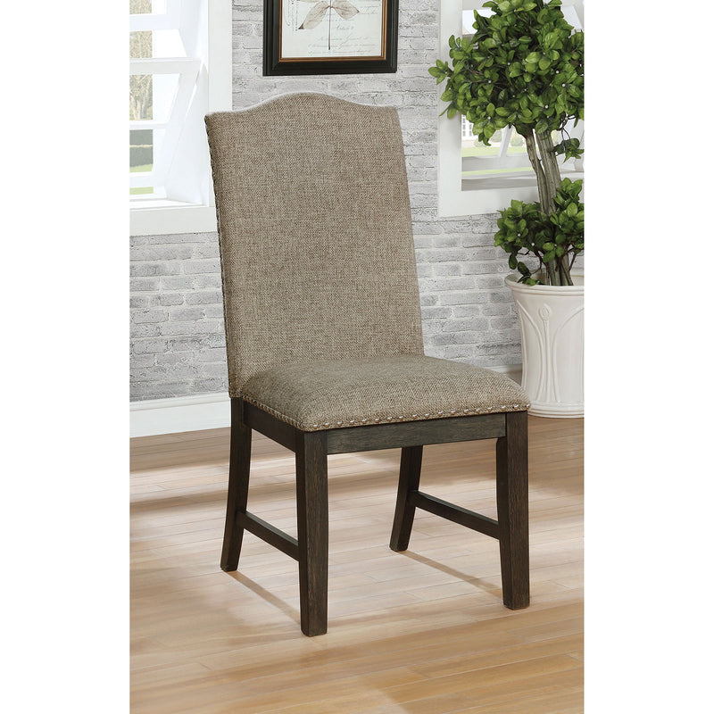 Faulk Espresso/Warm Gray Side Chair (2/CTN) - Star USA Furniture Inc