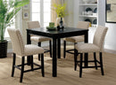 Kristie Antique Black 5 Pc. Counter Ht. Table Set - Star USA Furniture Inc